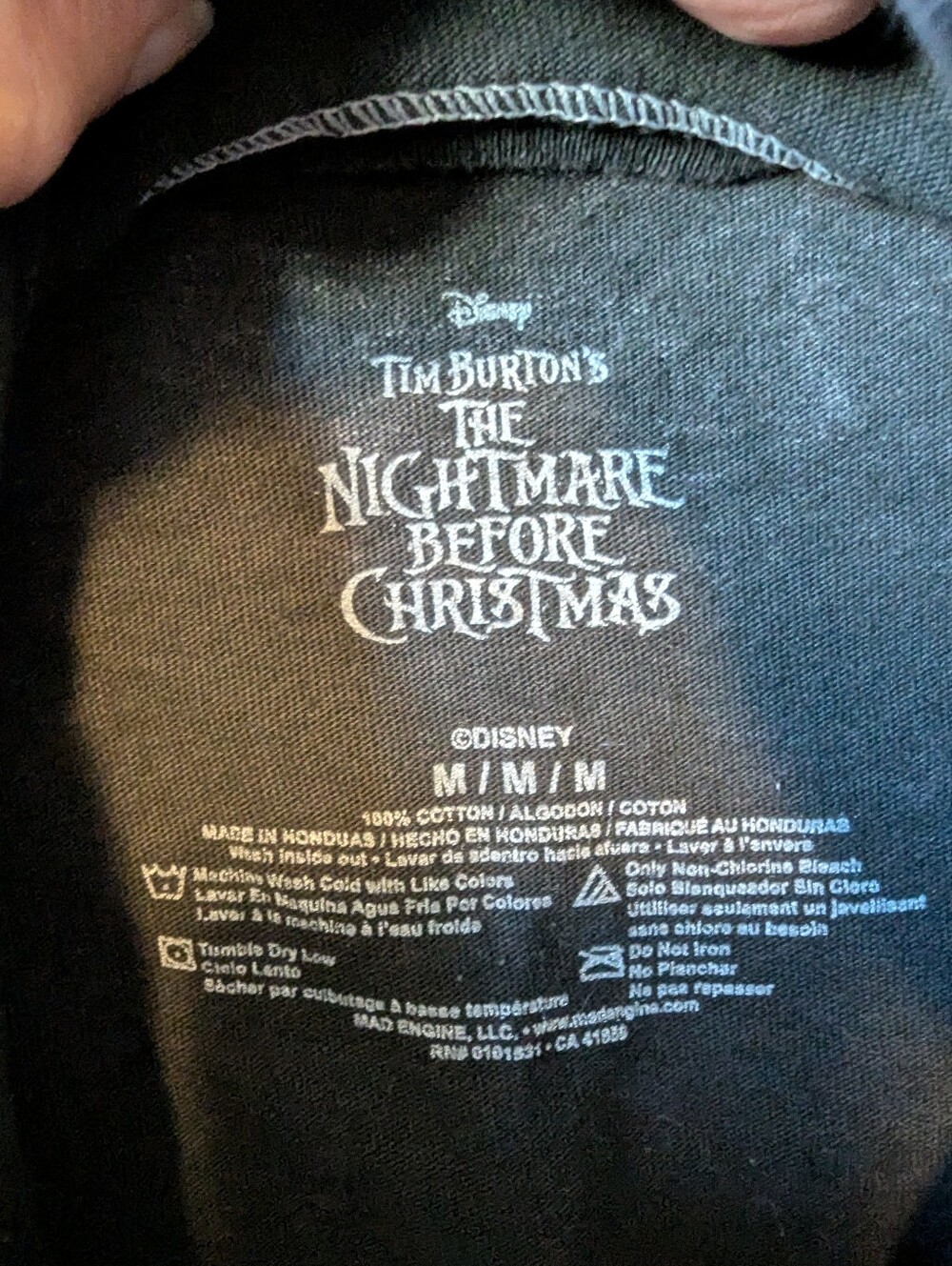 Disney Nightmare Before Christmas Long Sleeve Size M